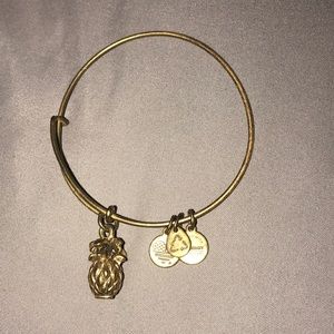 Alex and Ani Gold Pineapple bangle